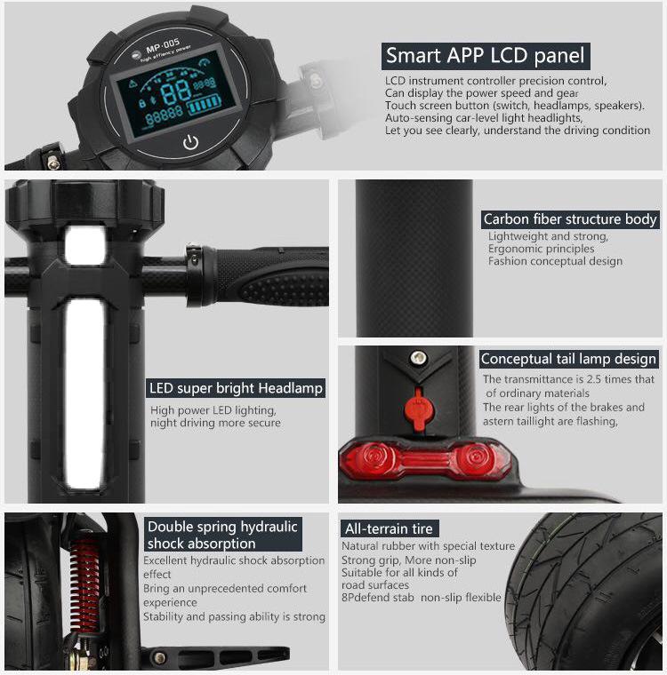 Xiaomi Brother MP005 Carbon Fiber Electric Wide Tire Unicycle Scooter for Adults