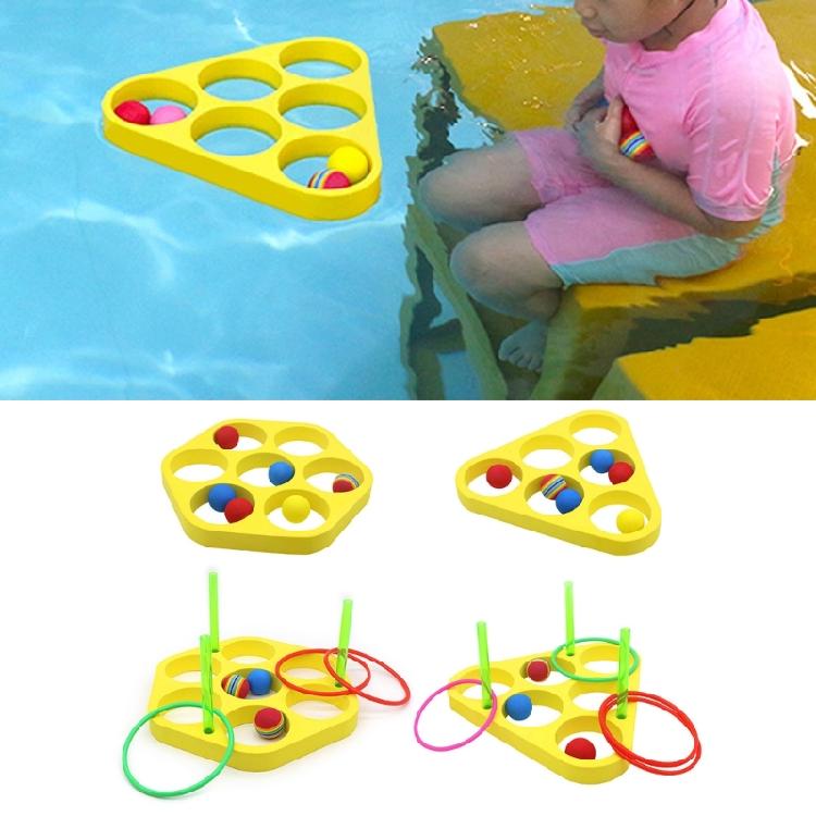 Floating Foam Rings Toy with Balls and Rings, Pool Games for Kid Family Outdoor