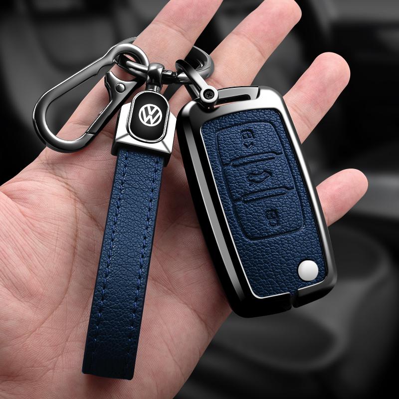 Interior Mouldings Fashion Alloy Car Key Case Cover for VW Volkswagen Polo Tiguan Passat B5 B6 B7 Golf 4 5 6 MK6 Jetta Lavida Sk