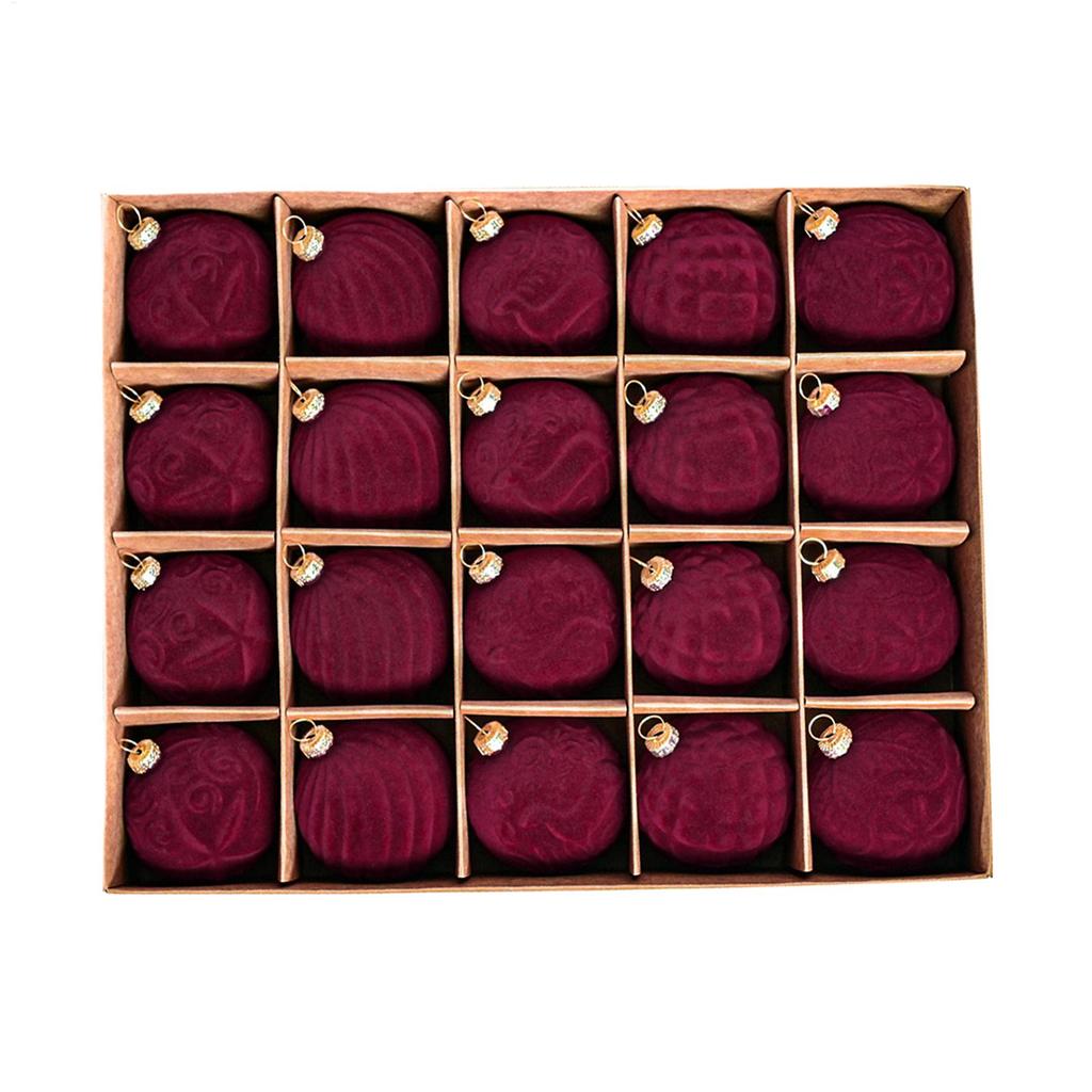 20pcs 6CM Velvet Christmas Balls Decorations Christmas Tree Ornaments Ball Hanging Pendants Home Decor New Year Navidad Decor