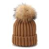 2025 Winter Warm Baby Knit Hat with Double Pom Pom Cachmier Beanie for Toddler 3D Embroidered Winter Accessory