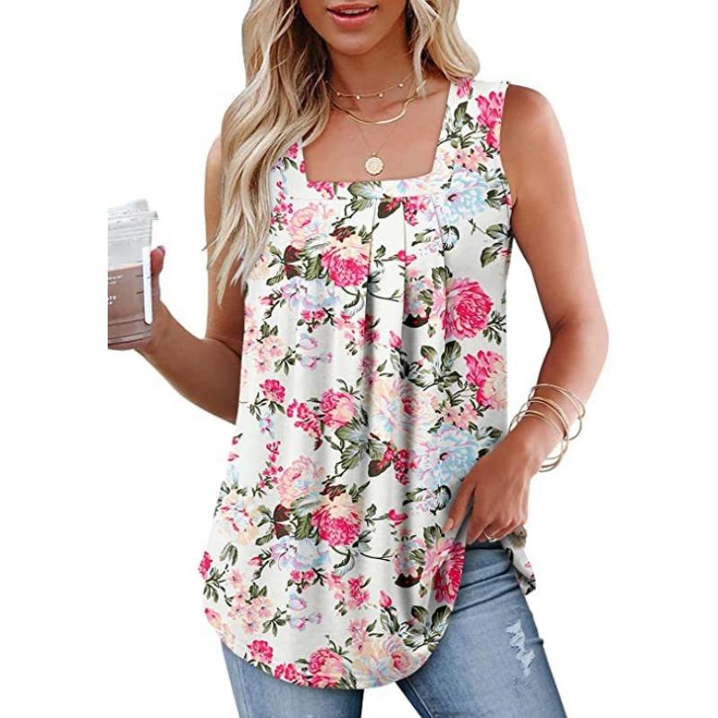 IHUASU Damenmode Lässige Ärmellose Blusen & Hemden