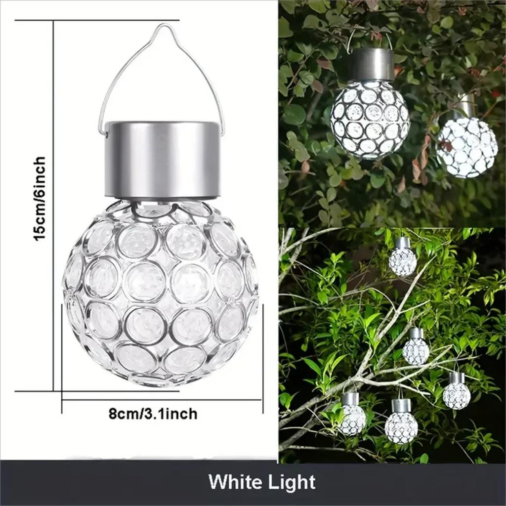 1pc LED Outdoor Solar Lights Garden Light Chandelier Hanging Lamp Waterpoof Hollow Garden Decoration Flame Lamp Solar Lantern Or