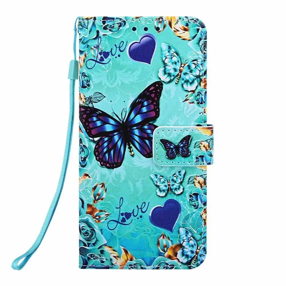 Cute Painted Leather Flip Case on For Samsung Galaxy M13 M12 A12 A13 A22 A22S A32 A52 A52S A72 A73 Wallet Stand Book Cover Strap
