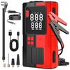 Car Battery Jump Starter with Air Compressor 6000mAh Tire Inflator 16.8V Portable Jump Box with LED Light/Flashlight for 6.0L G