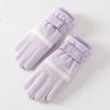Warm Gloves for Women's Cloud Fleece Gloves Outdoor Cycling Bows Non Slip Students Cold Proof Touch Screen Winter Gloves