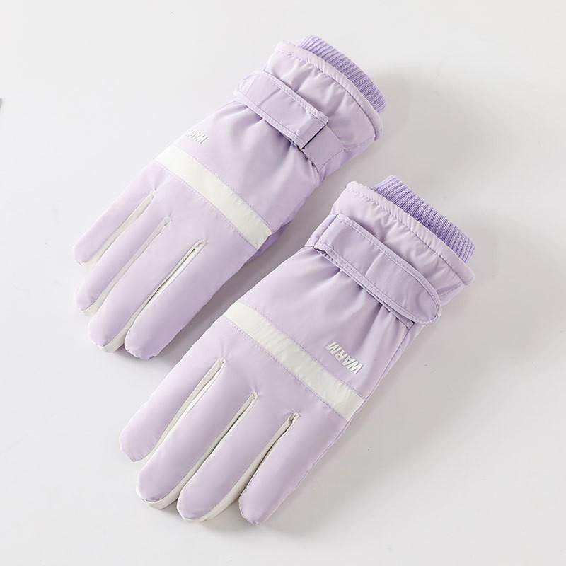 Warm Gloves for Women's Cloud Fleece Gloves Outdoor Cycling Bows Non Slip Students Cold Proof Touch Screen Winter Gloves