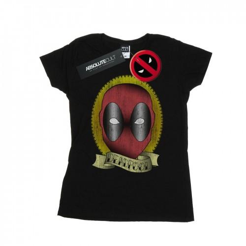 

Marvel Womens/Ladies Deadpool Tattoo Print Cotton T-Shirt білий