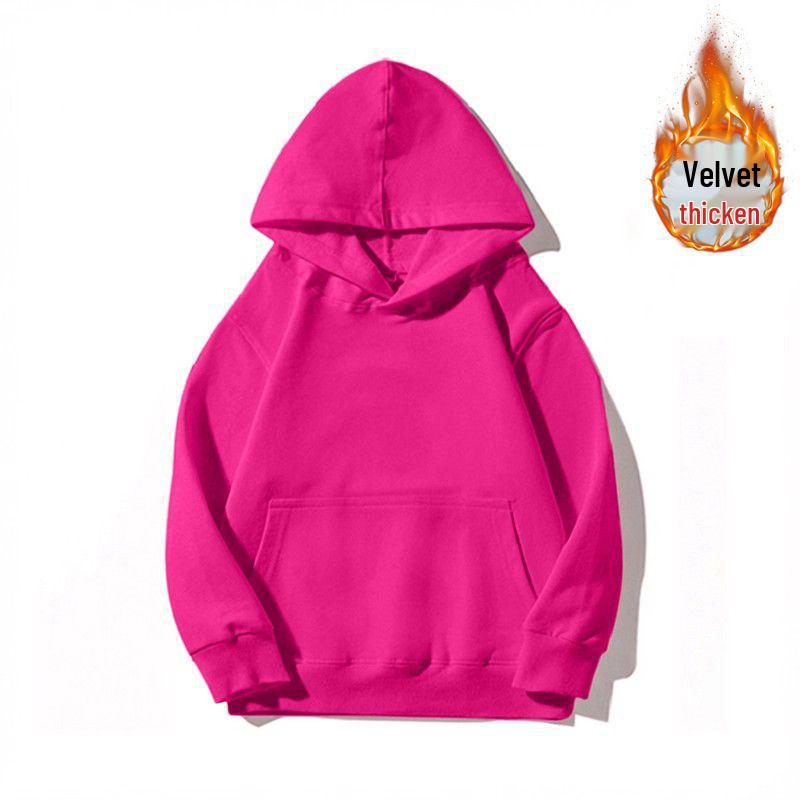 Kinder Kapuzenpullover Unifarben Rundhals - Sweatshirt aus gekämmter Baumwolle mit individuellem Logo