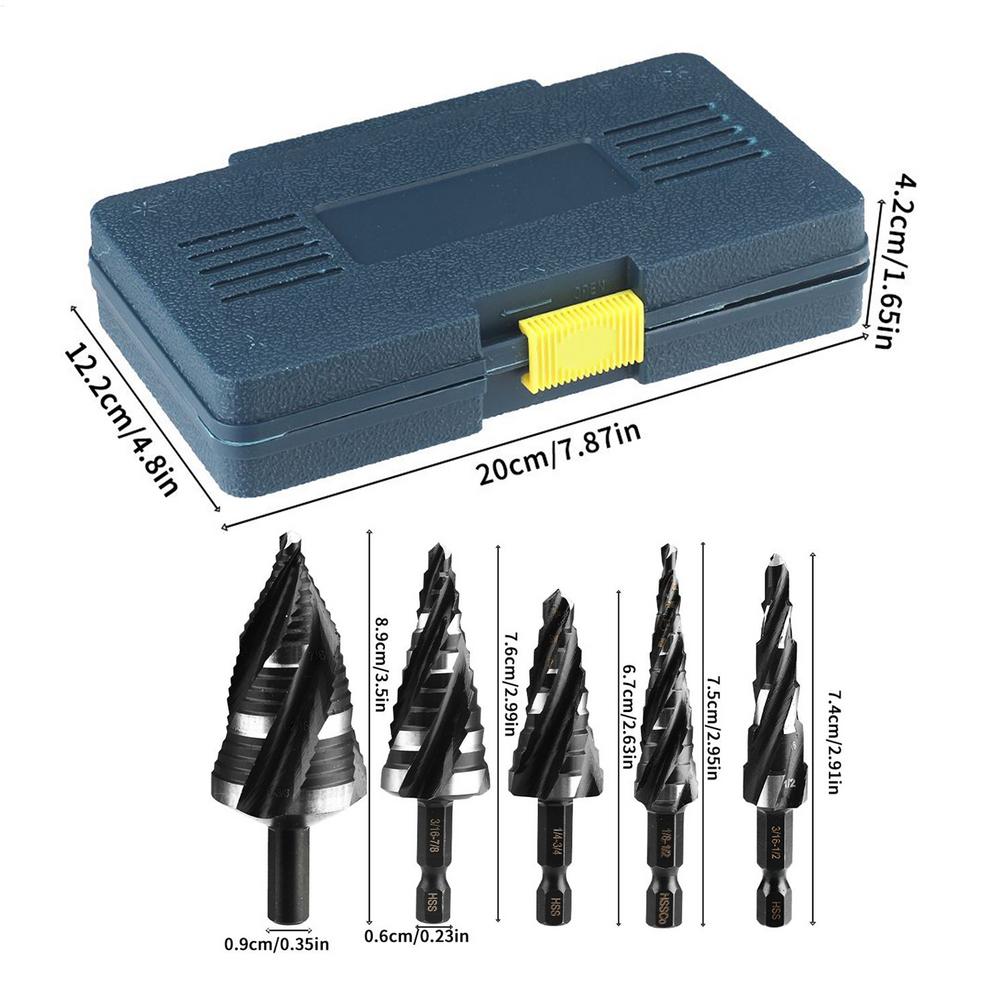 Step Bit Step Bits For Metal Industrial Grade High-Speed Steel Spiral Cutting Tools For Wood Aluminum Stainless Steel Pp
