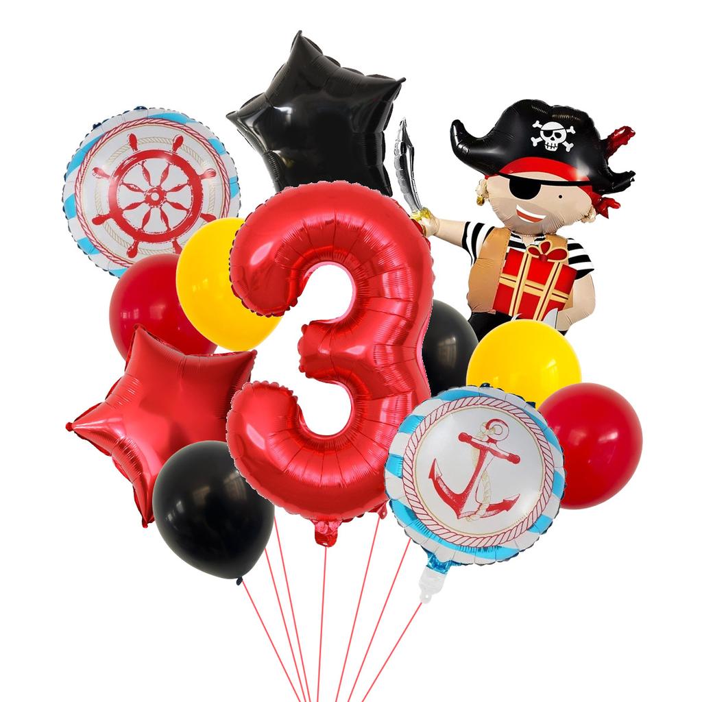 Pirate Aluminum Film Balloon Set Children'S Ocean Birthday Party Balloon Venue Arrangement Digital Balloon