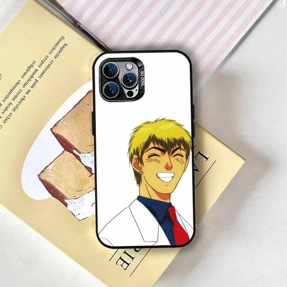 GTO-Onizuka T-Teacher Silicone Phone Case For iPhone 17,16,15,14,13,12,11 Plus,Pro Max,XS,Colored Silver Plated Inside Cover