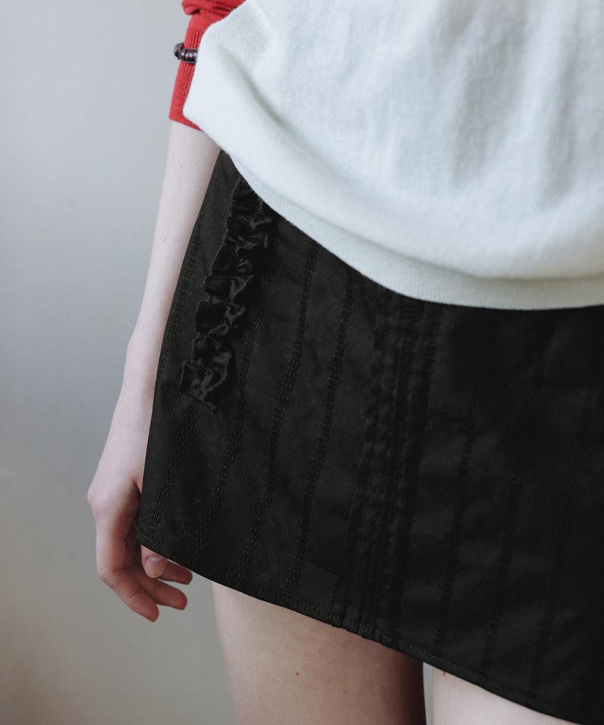 Annies Torre Frill Mini Skirt (Black)
