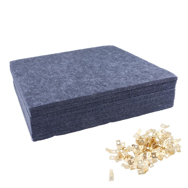 

8Piece Gray Felts Bulletin Boards Set 11.8 Each with Mounting Tape and Push Pin for Organizing 1
