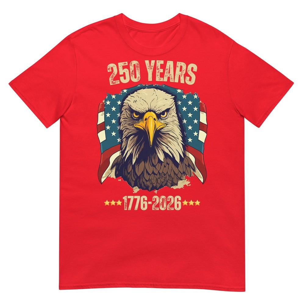 Vintage 250 Years 4th Of July Liberty Eagle American Patriot Tshirt S