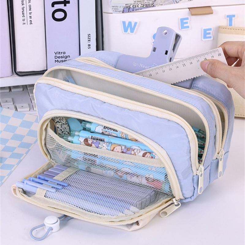 Stylish Rope Tie Organizers With Multiple Compartments Spacious Storage Waterproof Pen Organizers For Students