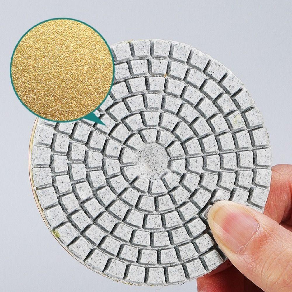 4 Inch Grinding Discs Wet Dry Hook and Loop Long Lasting Use Diamond Polishing Pads  Granite Stone