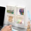 1/2pcs Wall Mounted Storage Boxes Dustproof Bathroom Organizer for Cotton Swabs Makeup Self-Adhesive Small Jewelry Holder Box