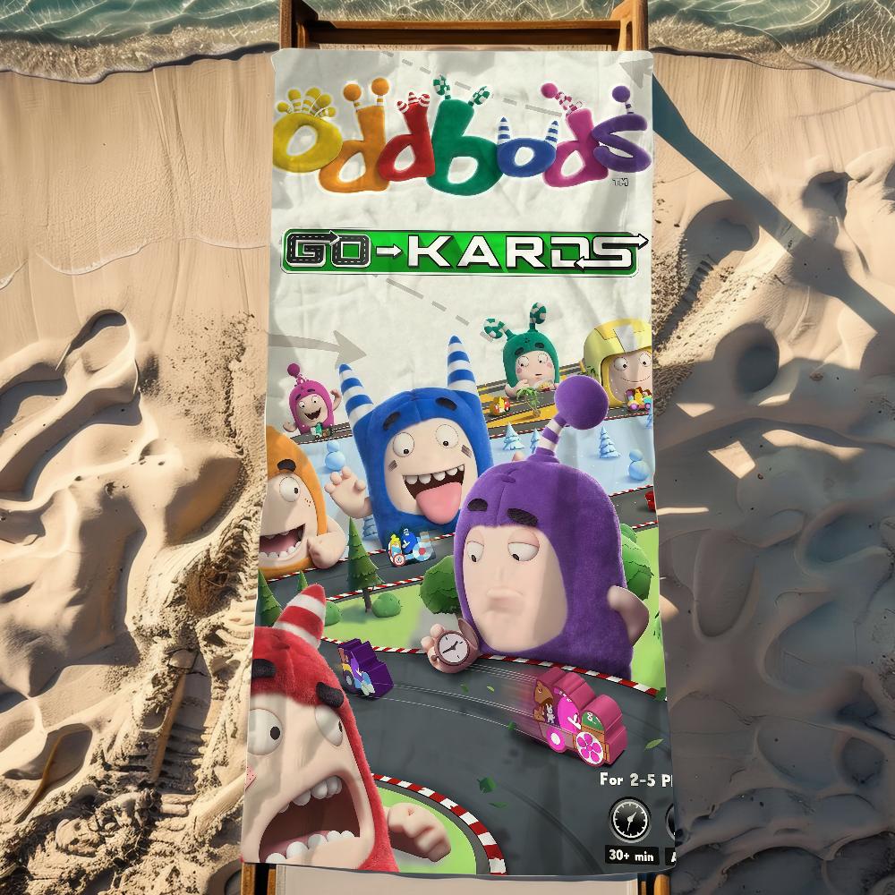 Cute Towel Beach Towel Oversized Quick O-Oddbods-S Dry Towel Cartoon Funny Absorbent Soft Swim BeachTowels for Men Women