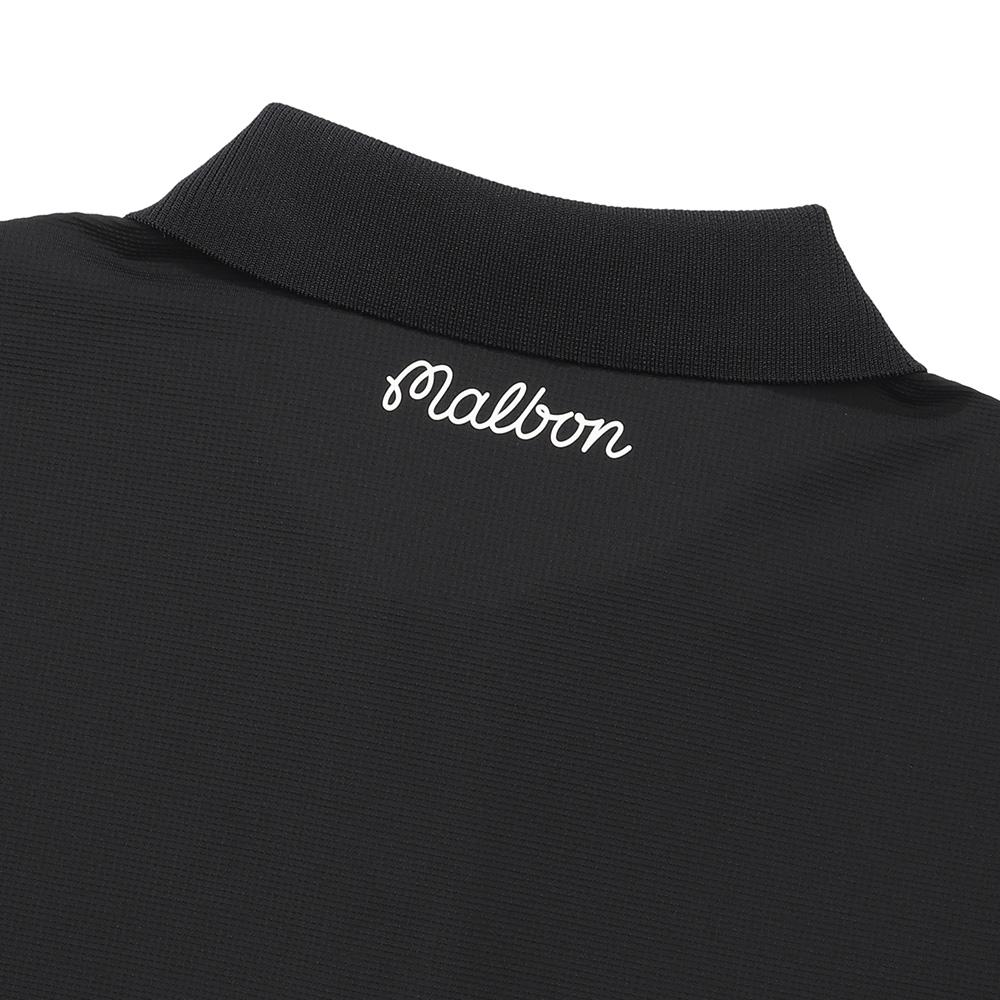 MALBON GOLF Functional Short Sleeve Polo Shirt Black (Man)