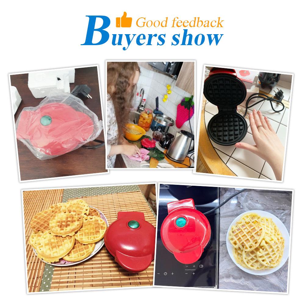 Mini Electric Waffle Machine Kitchen Cooking Utensils Breakfast Dessert Light Food Machine