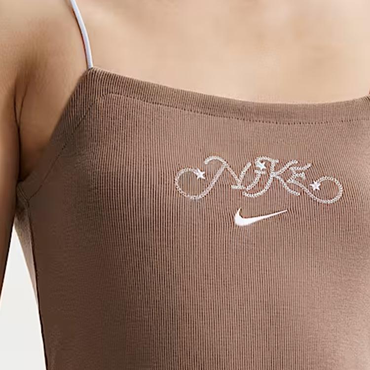 Nike Sportswear Fitted Ribbed Casual Slip Dress Women dresses IR7569-214