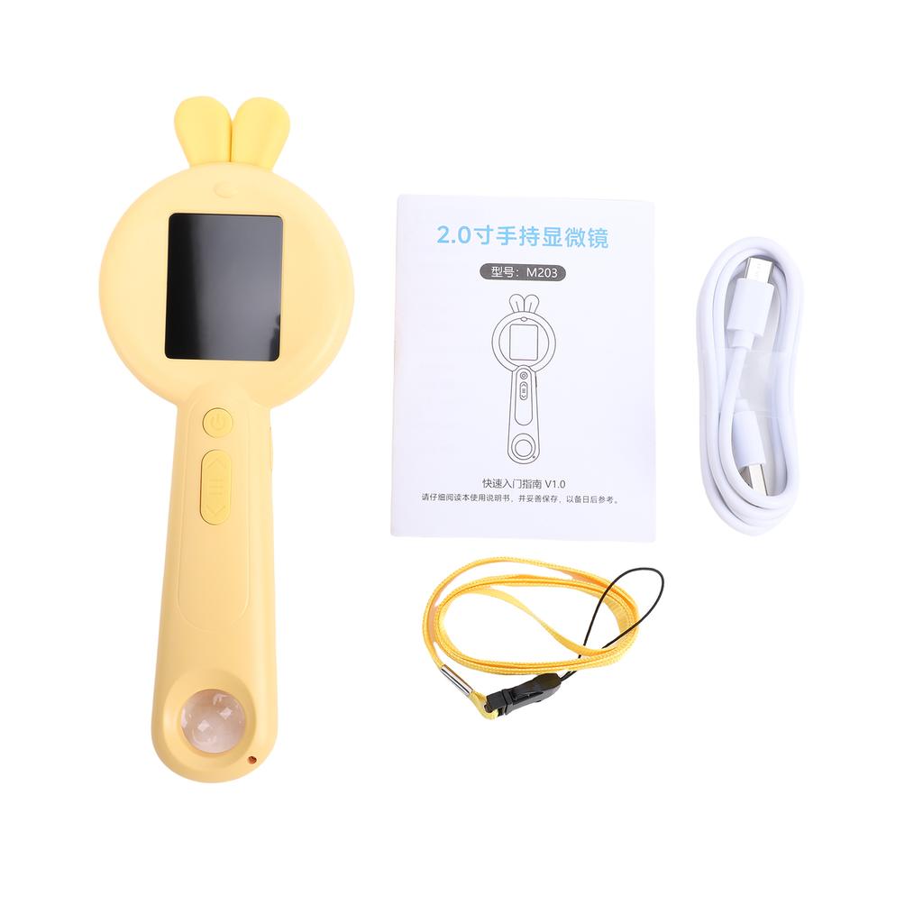 Kids Scope 2 Inch Screen 100X Portable Digital Scope Handheld STEM Educational Science Kit Toys