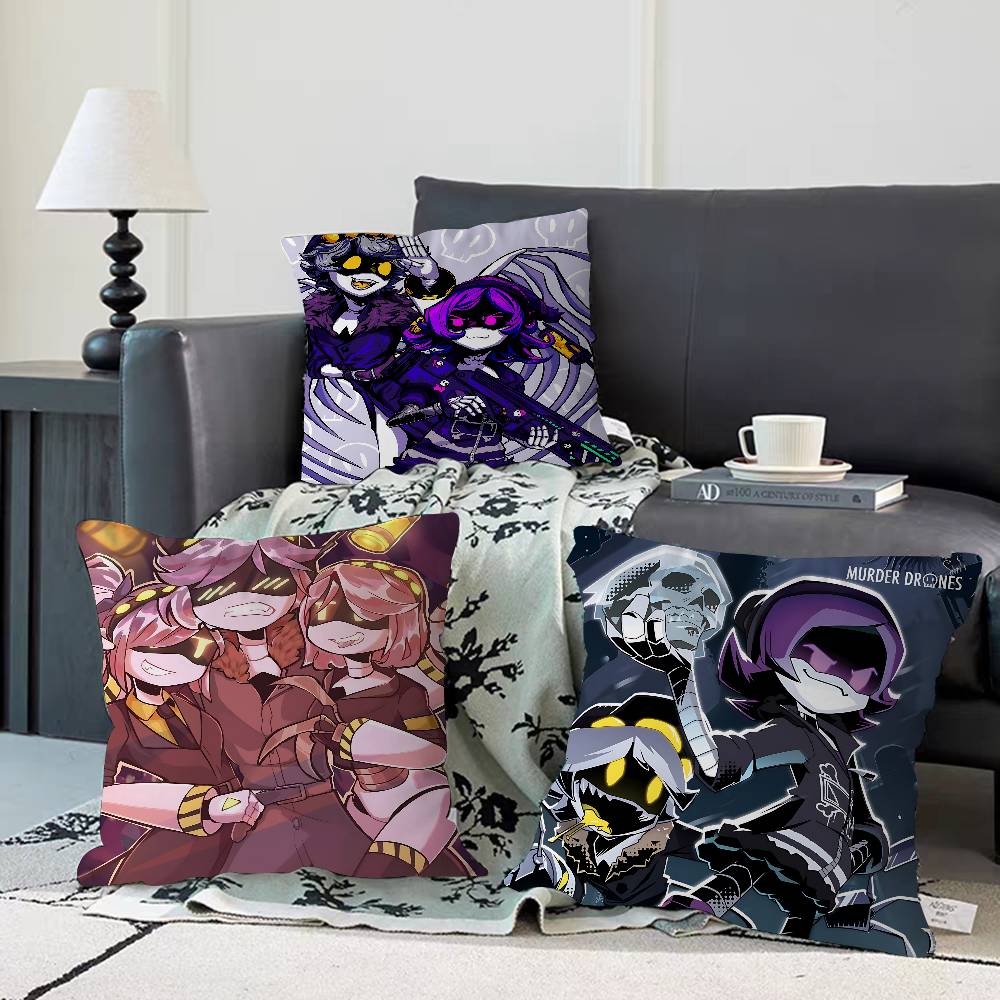 Anime Murder Drones Povlak na polštář Odnímatelný Pratelný Potah na polštář – Celoroční Měkké Lněné
