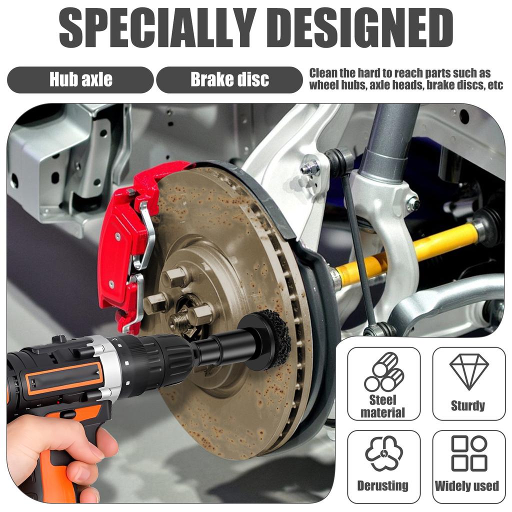 Automatyczna Szczotka do Piasty Koła Samochodowego Szlifierka do Piasty Koła Samochodowego Narzędzie do Usuwania Rdzy Szlifowania Zestaw do Czyszczenia Szlifowania Hamulców Narzędzie do Polerowania Usuwacz Rdzy