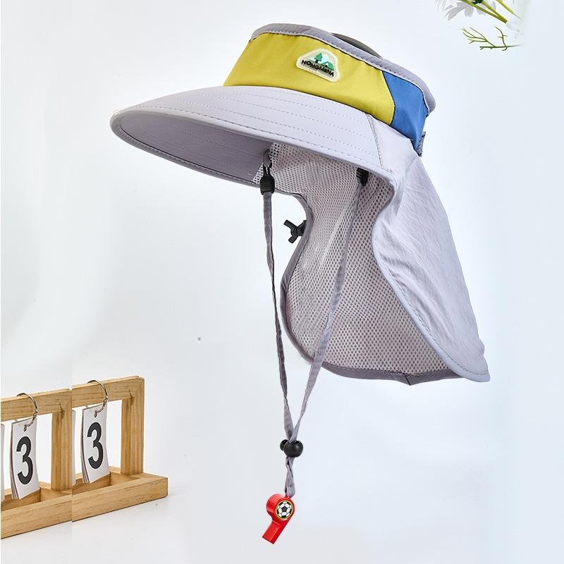 Big brim sun hat sun hat UV protection children's hat girls summer baby boy empty top sun hat