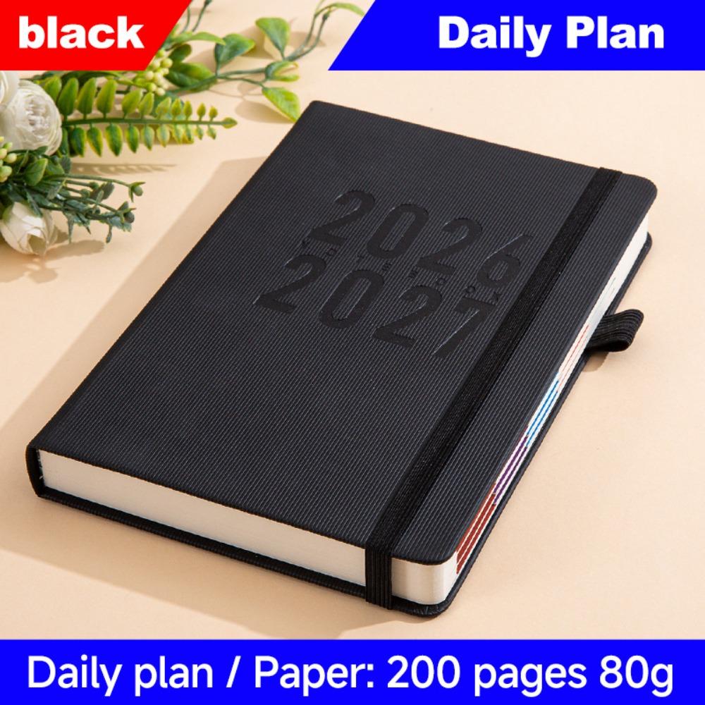 Pu Leather A5 Agenda Planning Notebook 12 Months To-do List Notebook  Stationery