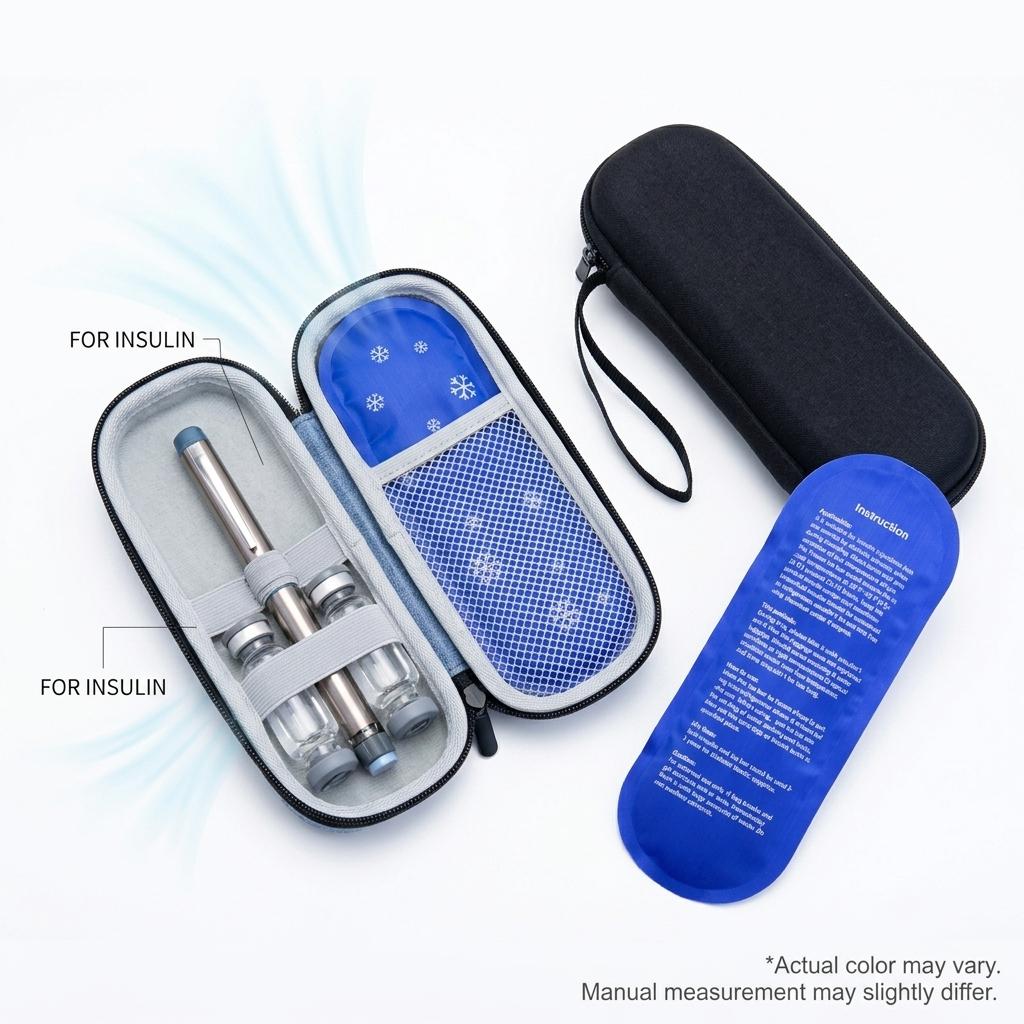 Insulin Cooler Travel Case Ice Pack for Diabetes Drug & Insulin Pen Insulated Cooling Equipped  for Dialy Life and Trips