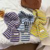 Women's Colorful Striped Scarf Winter Warm Soft Lamb Wool Neckwear with Vibrant Student Women Outdoor Casual Cute Small Scarf