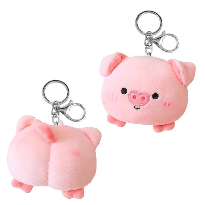 Creative Magnetic Keychain Pendant Cute Pig/Dog Keychain Charm Practical and Portable Plush Animal Pendant Ornament 1