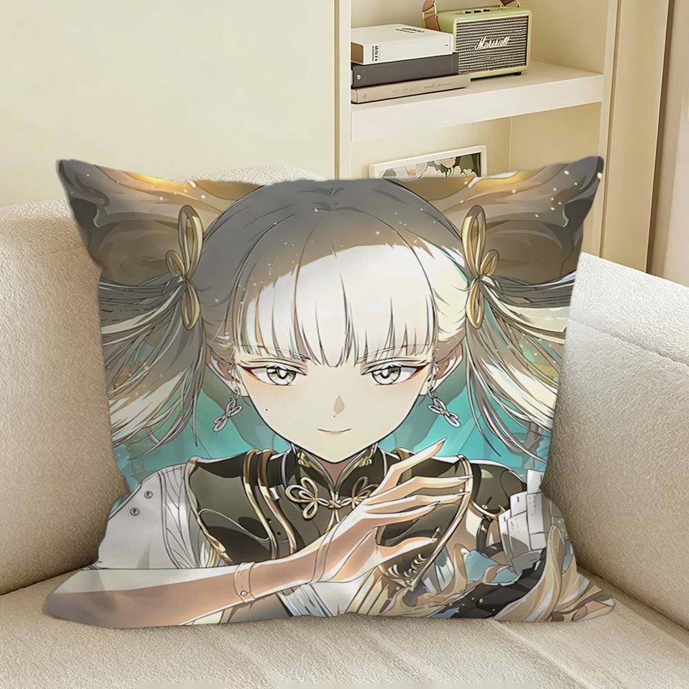 Jinzhou’s Light Jinhsi Game WuWa  Square Sofa Pillow Cover Solid Color Living Room Home Decor Cushion Case