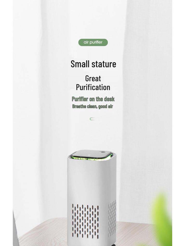 Silent Negative Ion Car & Office Air Purifier - Eliminates Odors & Smoke