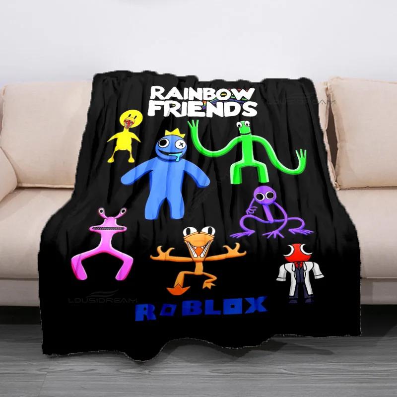 Popular Cartoon Rainbow Game Patterns Blanket Fashion Flannel Blanket Cosy Lazy Couch Cover Blanket Super Soft Sheet Mattresses