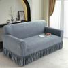 Jacquard Solid Color Sofa Cover With Skirt Non-slip Stretch Couch Cover for Bedroom Office Living Room Home Decor