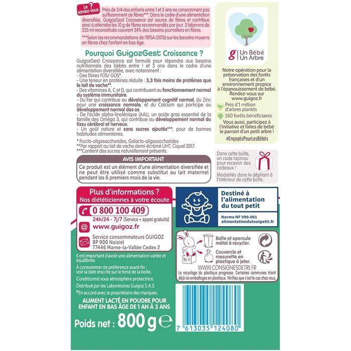 Guigoz GuigozGest Creștere Lapte Vârsta a 3-a 800g