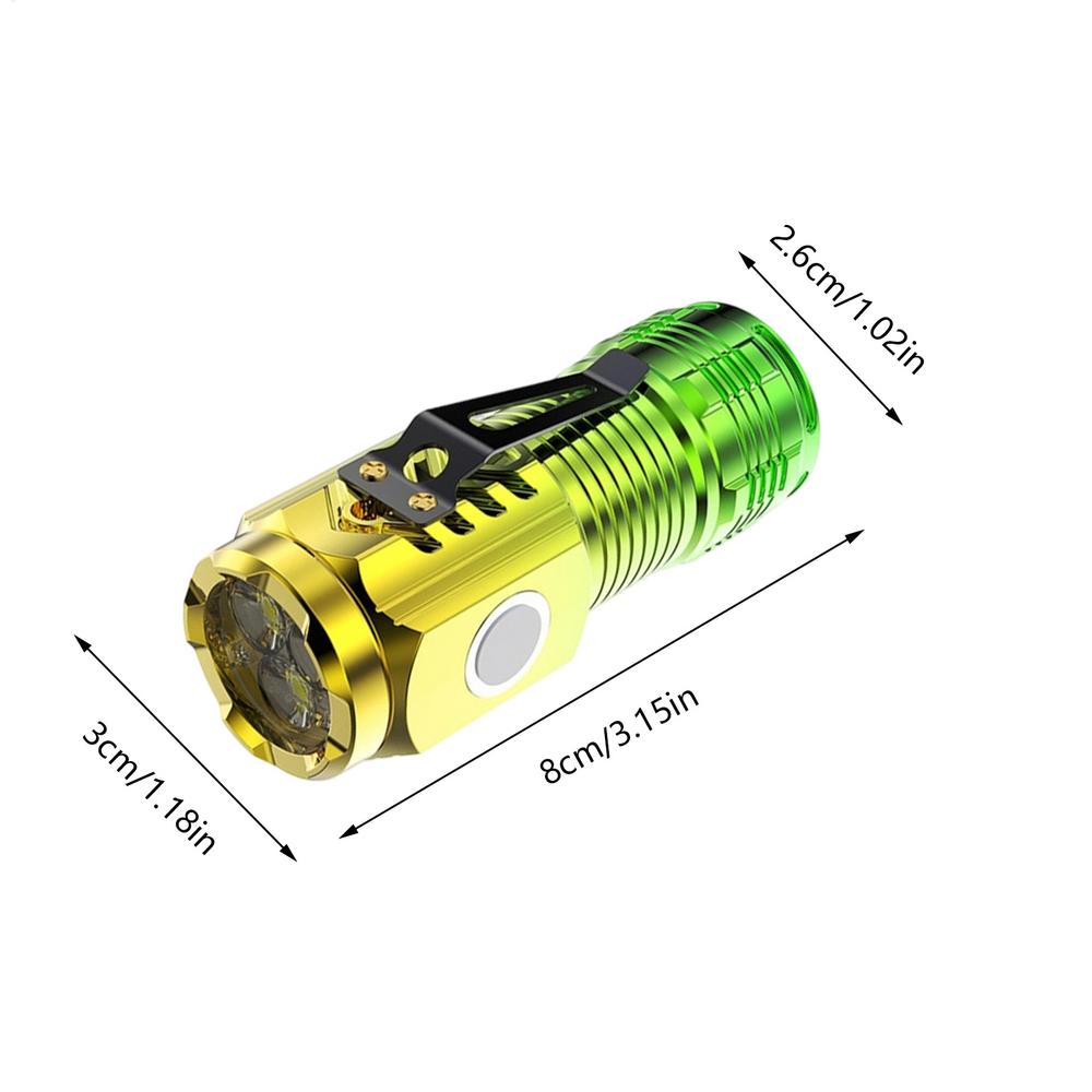 Rechargeable Mini Flashlight Multi-Purpose Bright LED Light with Magnetic Base & Clip for Camping, Hiking, Work, Car Repair