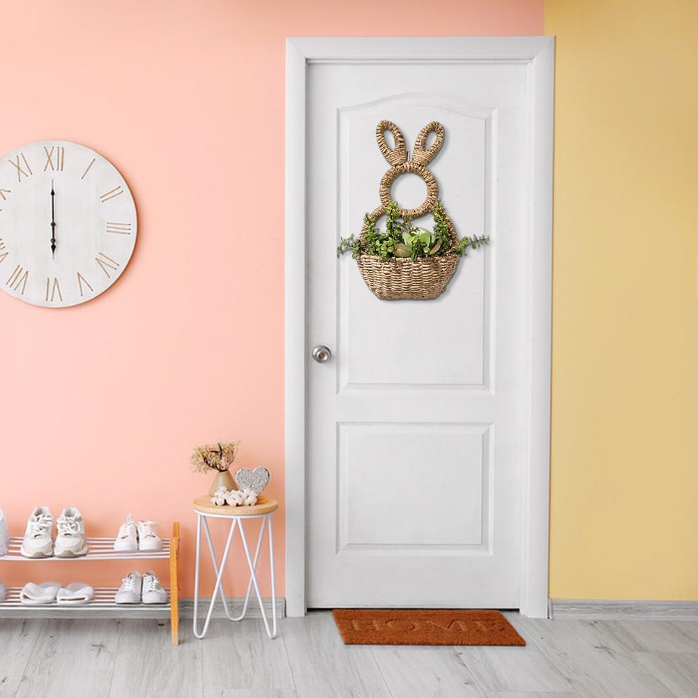 

Easter Bunny Woven Basket Rustic Flowers Display Pots For Front Door Decorations China Mainland