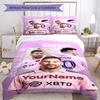 Messi Personalized Text Bed CoverBed Design for Living Rooms Soft Bedding Custom Room Decor Birthday/Christmas GiftSpiritual Gift