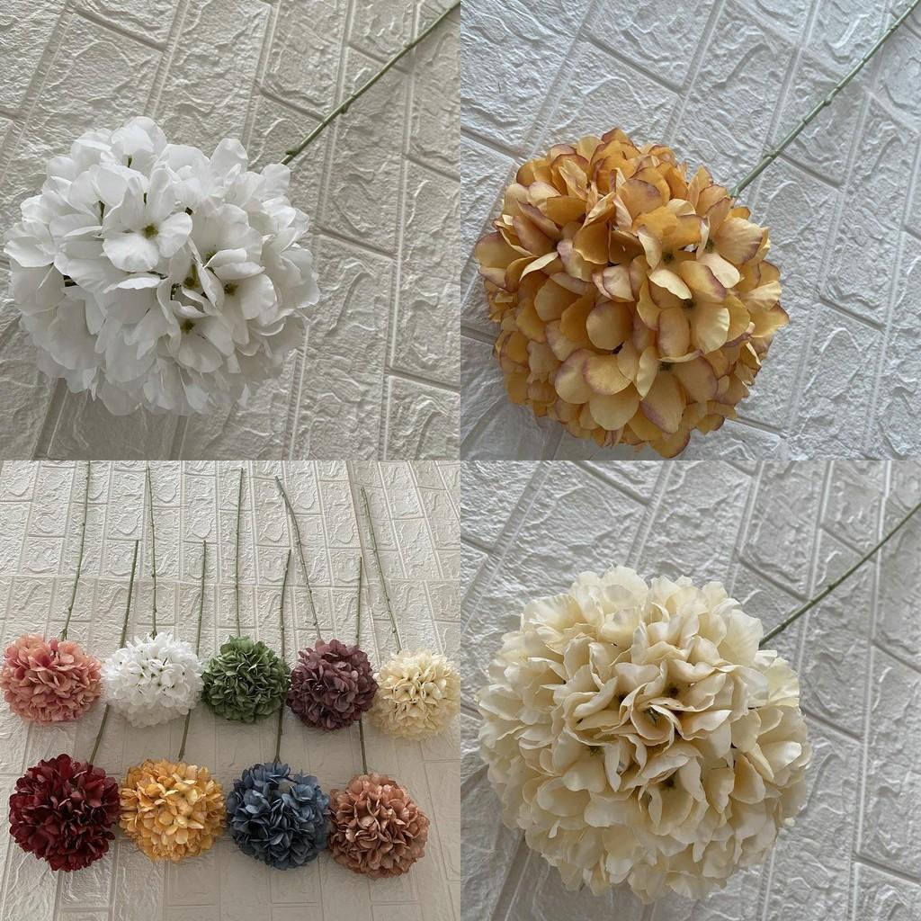 Hydrangea Faux Flowers For Wedding Hall Decorations With Silk Material For Home And Photo Shoots