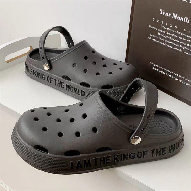 Eva Men's Summer Outdoor Height-Boosting Non-Slip Soft Sole Dual-Purpose Driving Sandals