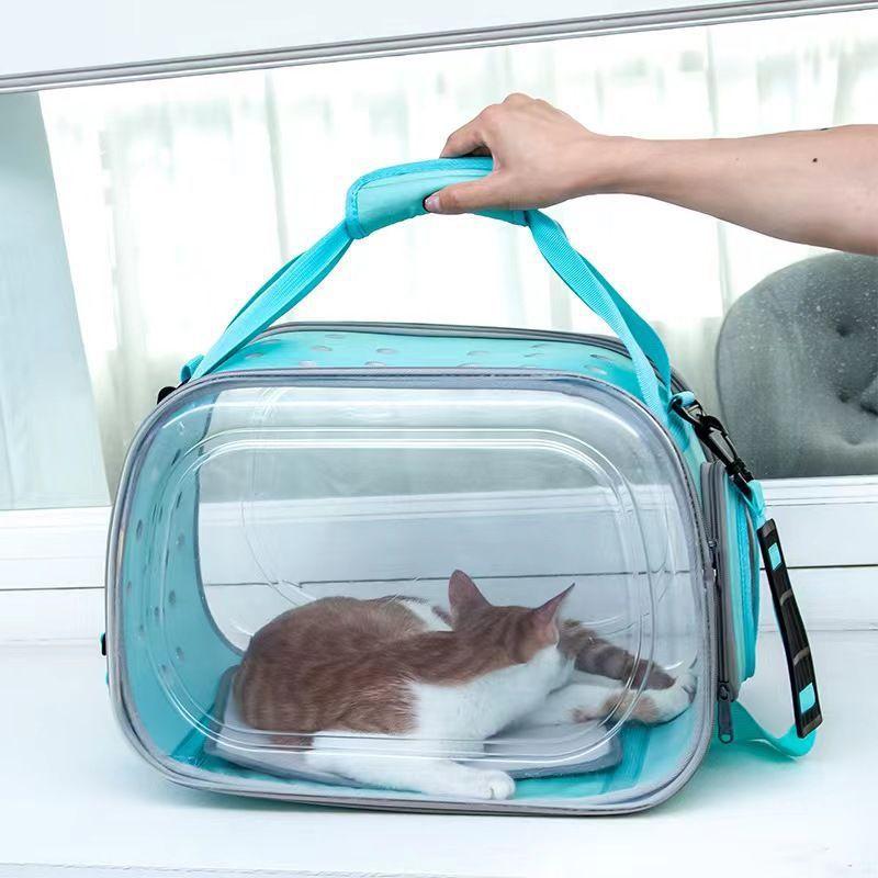 

Pet Bag Dog Bag Cat Out Portable Bag Space Bag Handbag Pet Supplies Folding Bag Diagonal Straddle Cat Bag озеро синього кольору