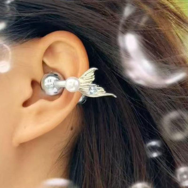 Suitable for earphone clips - star-shaped butterfly knot ear clips, with elegant and fashionable design, exquisite in quality.