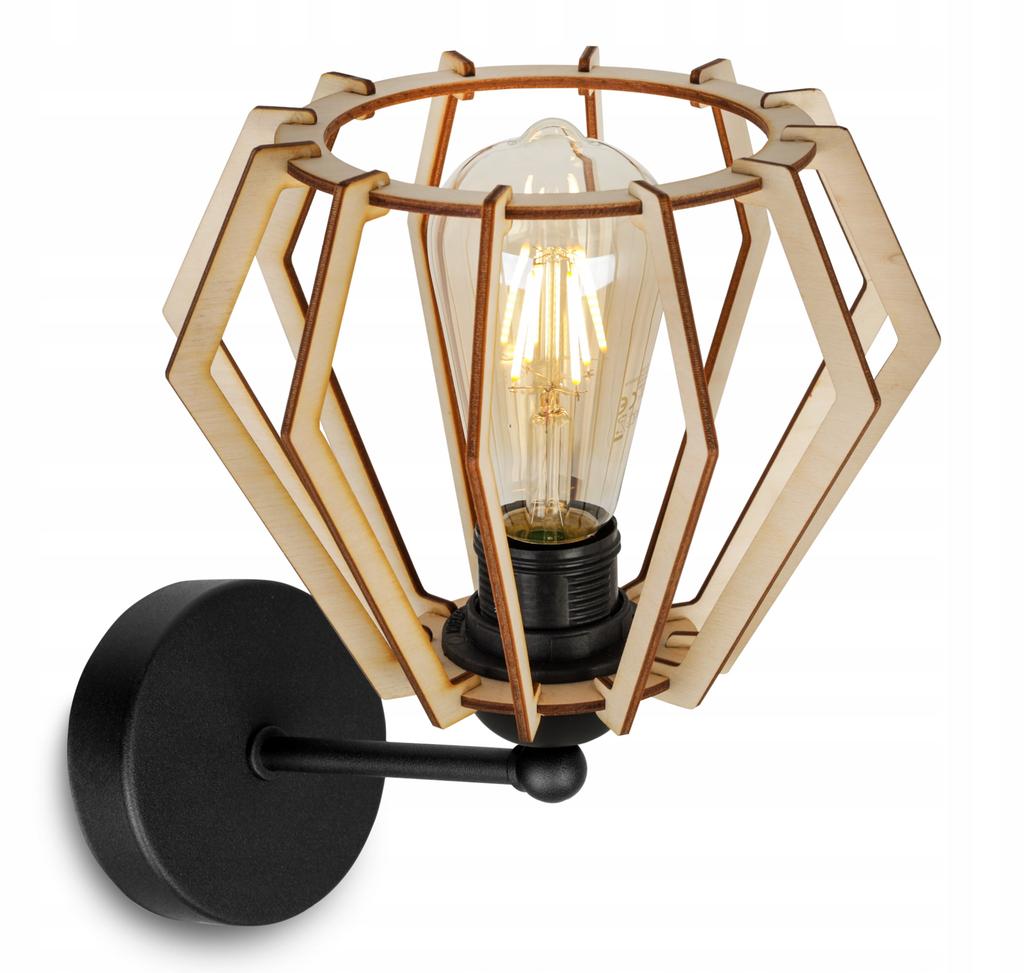 MODERN UNIQUE WOODEN LED WALL LAMP