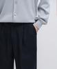 MUSINSA STANDARD Real Wide Hidden Banding Slacks [Navy]