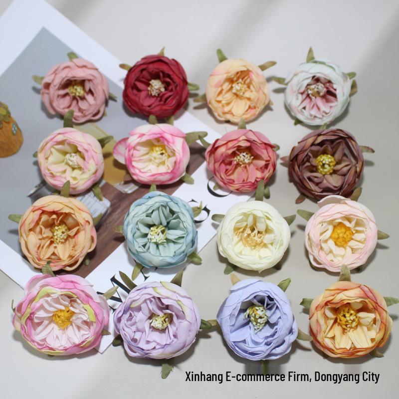 Rose & Camellia Bud Artificial Flowers DIY Hairpin Headwear for Weddings & Festivals