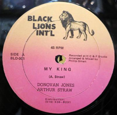 12-Zoll-Schallplatte DONOVAN JONES , ARTHUR STRAW - My King BLD001 Black Lions Int 198- US Reggae, Ska & Dub Gebraucht